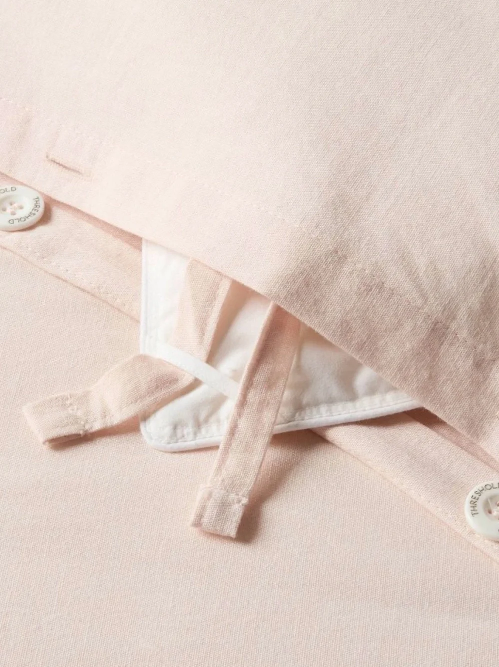 King Casual Textured Cotton Duvet Cover and Sham Set Light Pink - Threshold™